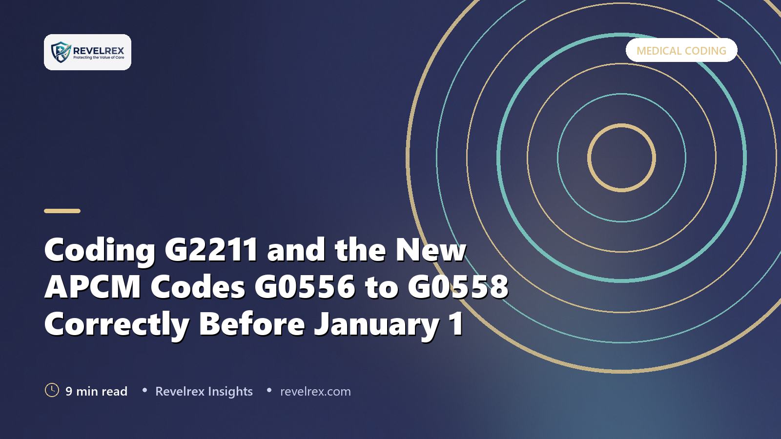 Coding G2211 and the New APCM Codes G0556 to G0558 Correctly Before January 1