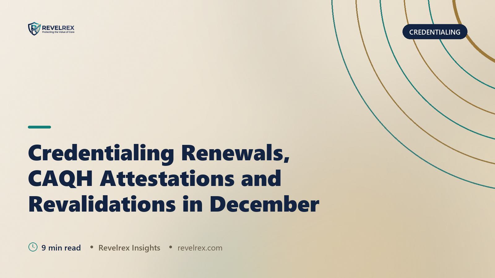 Credentialing Renewals, CAQH Attestations and Revalidations in December