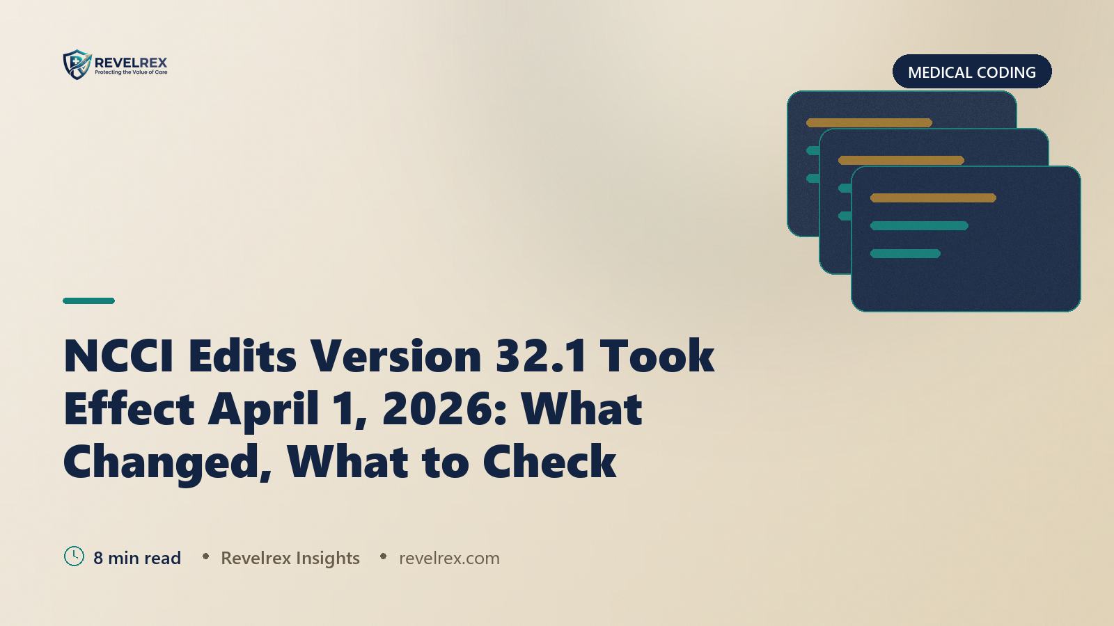 NCCI Edits Version 32.1 Took Effect April 1, 2026: What Changed, What to Check